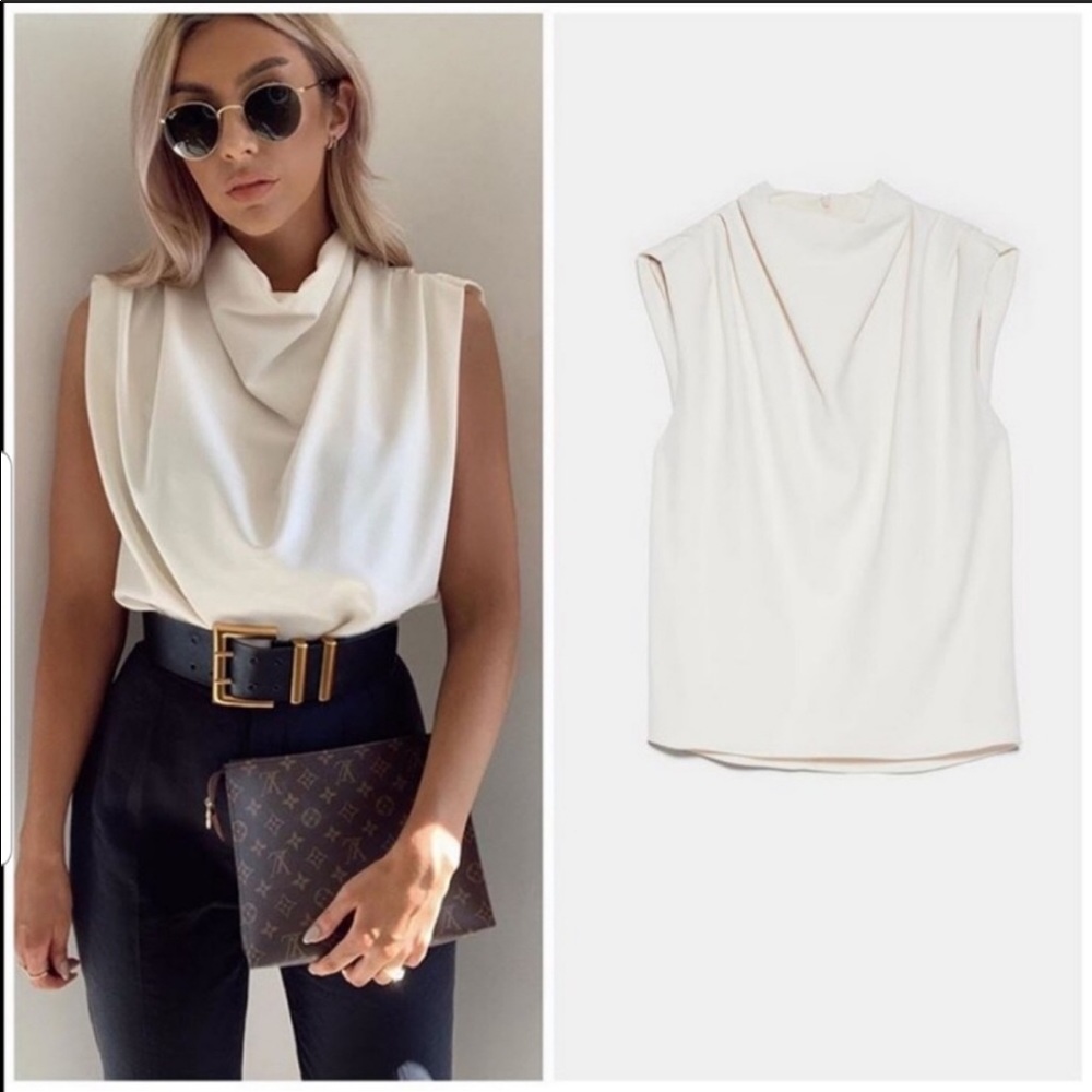 ZARA Pleated Top
